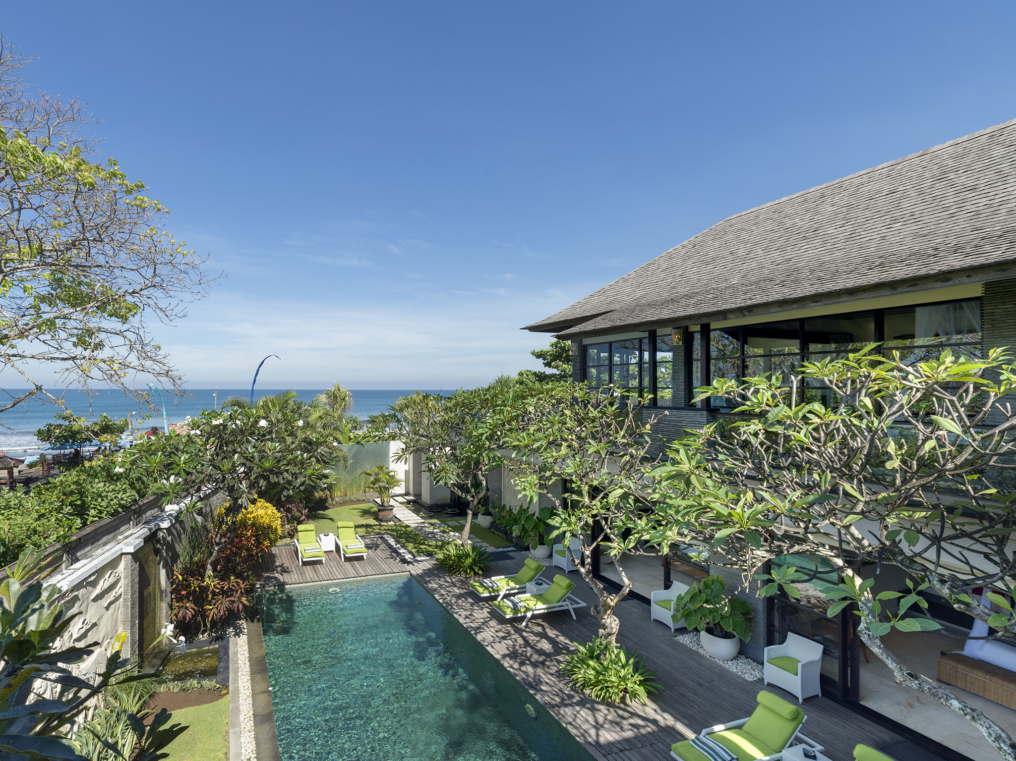 Villa Lega - View to the sea from the master bedroom balcony - Villa LeGa, Seminyak, Bali